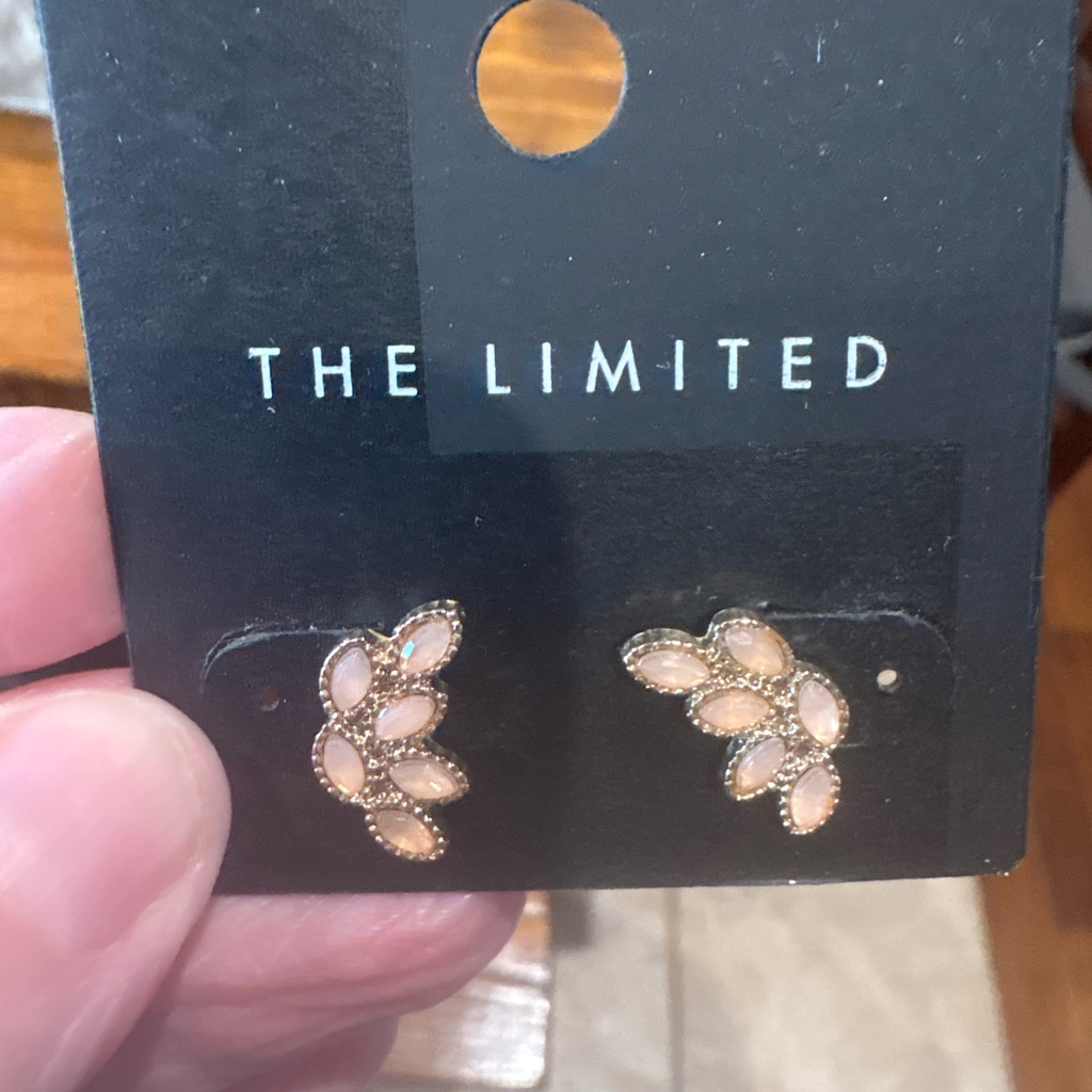 The Limited Gold-Tone Pink Marquise Leaf Stud Earrings 10$